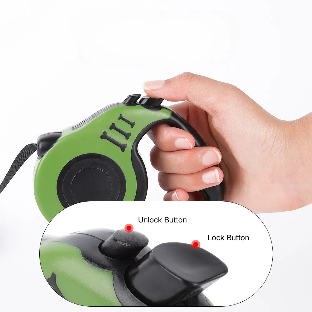 Automatic Retractable Dog Leash durable polyester leash line 5m for outdoor walking