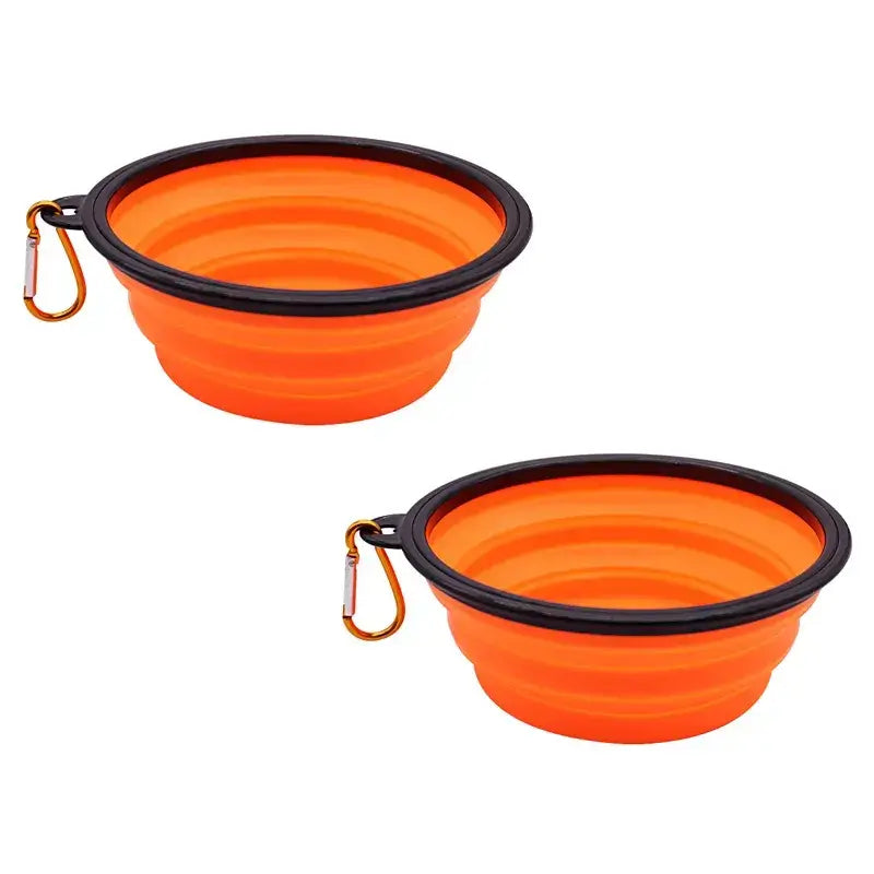 Collapsible Silicone Dog Bowl 2-Pack (Travel Bowl with Clip) Secondary image