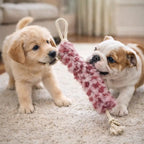 Crinkle Plush Rope Tug Dog Toy with Fluffy Tail