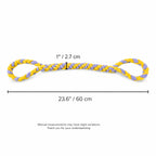 Double handle dog tug toy size view for puppy and adult dogs