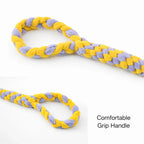 Double handle dog tug toy handle grip for better control and comfort