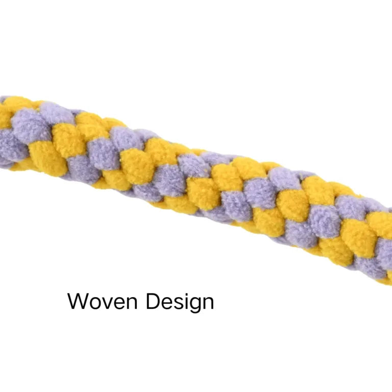 Double handle dog tug toy suitable for fetch and interactive play