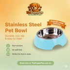 Removable inner double layer stainless steel dog bowl for easy cleaning