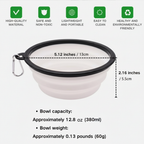 Collapsible Silicone Dog Bowl 2-Pack (Travel Bowl with Clip)