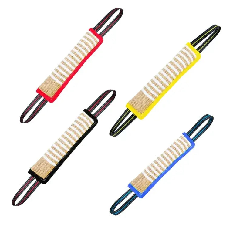 Rope and felt training tug toy for dogs for chewing, teething relief, tug and fetch