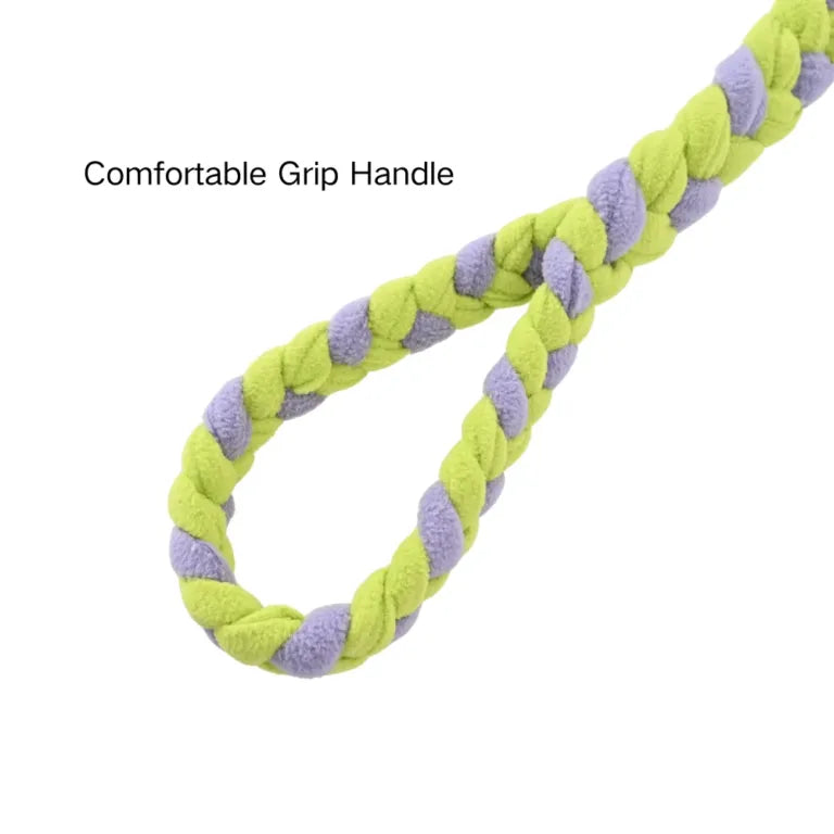 tug of war plush rope dog toy woven texture soft durable polyester