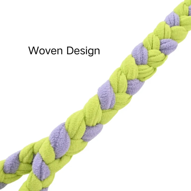 Tug of war plush rope dog toy with woven polyester single handle – The Puppy Pop Australia